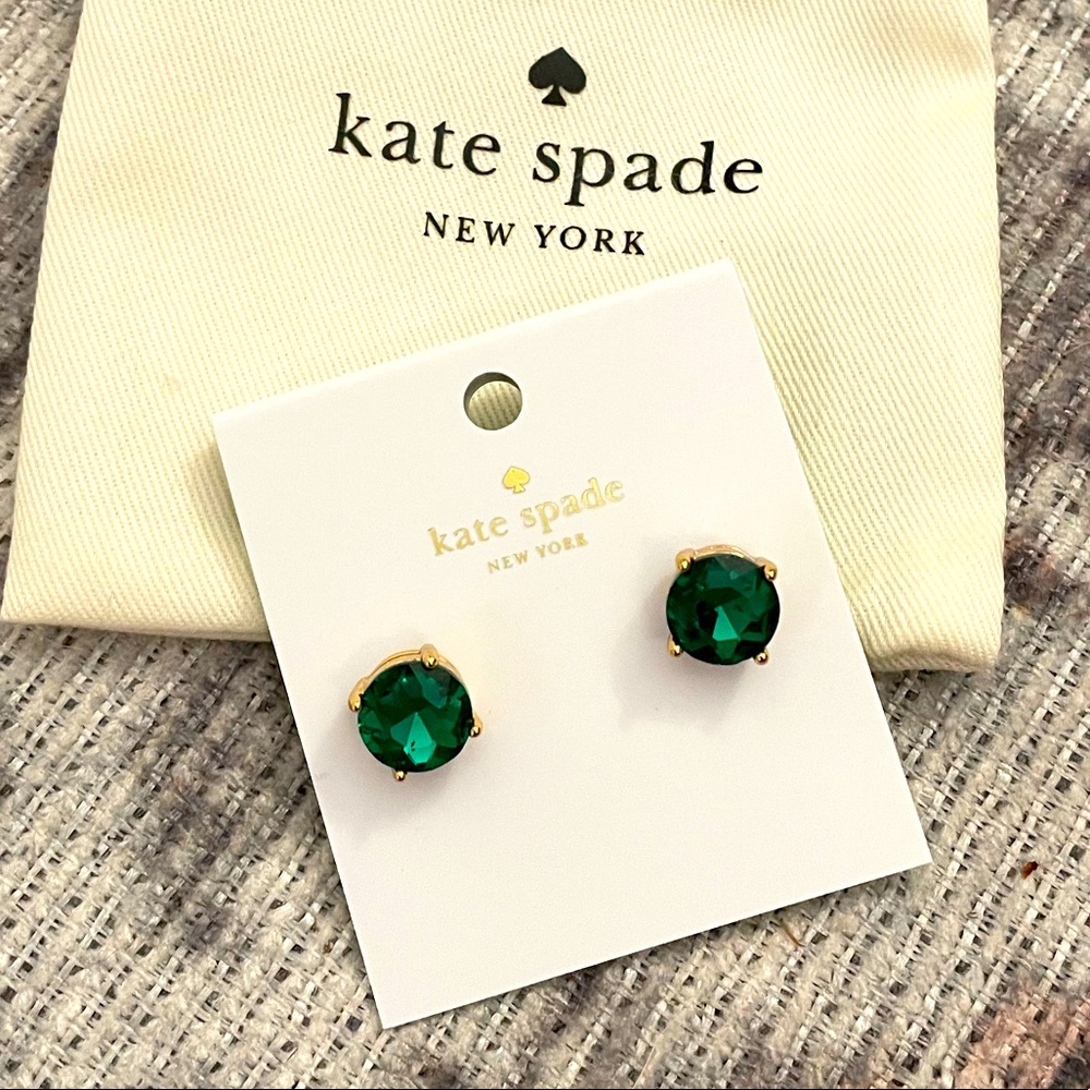 NWT Kate Spade Emerald Stud Earrings